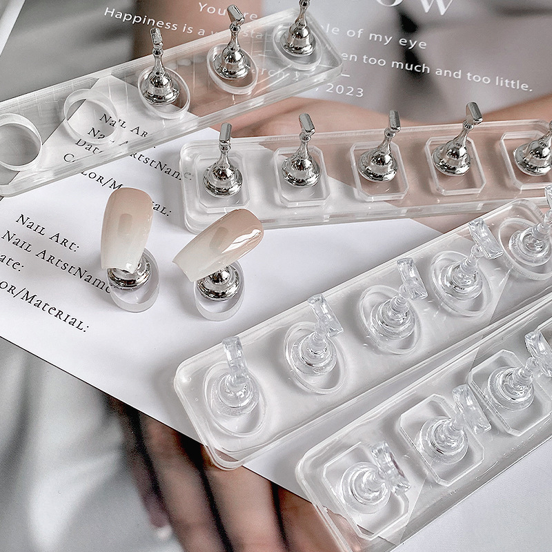 Nail Art Transparent Practice Stand Non-Magnetic Nail Holder Gel Polish Practice Rack Acrylic Alloy Wearable Nail Gel Polish Holder Nail Art Transparent Practice Stand Non-Magnetic Nail Holder Gel Polish Practice Rack Acrylic Alloy Wearable Nail Gel Polish Holder