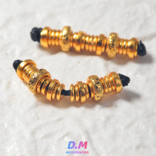 s925纯银镀金唐草万向轴三通连接轴DIY文玩配饰百香星月菩提配件