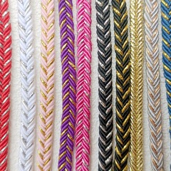 DIY Snake Girdle with Grooved Belt 6mm Woven Herringbone Pattern in Gold, Silver, Black, Red, and Coffee Colors, Small Fragrant Dress Cotton Rope Accessory