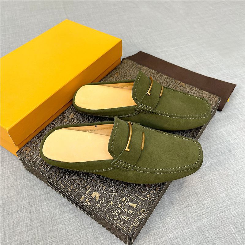 Herren Slipper Aus Wildleder Mit Schleife Freizeitschuhe_voghion.com