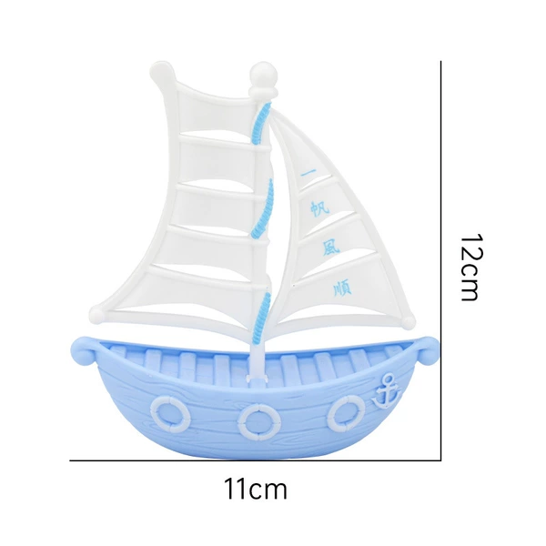 A smooth sailing-Large Sky Blue Sailing Ship