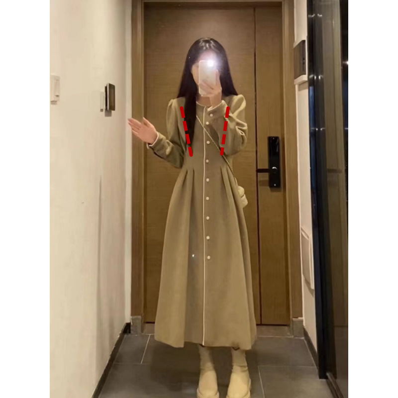 2024 Spring and Autumn Breastfeeding Clothes Out Hot Mom Postpartum Wear Breastfeeding Clothes French Style Fragrant Style Breastfeeding Dress