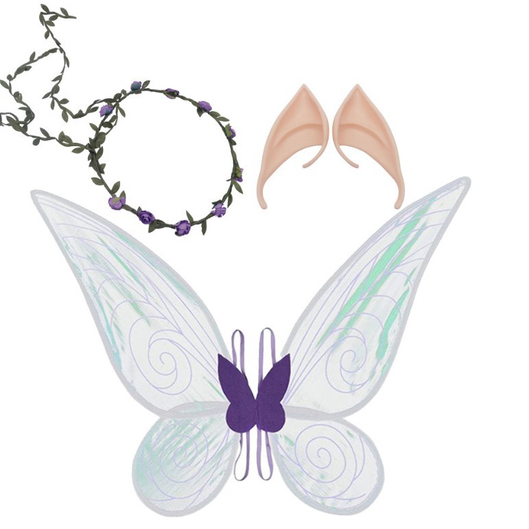 De los niños de la mariposa elfo alas Ángel Festival party Dress Up props varita mágica chica rendimiento decoración traje