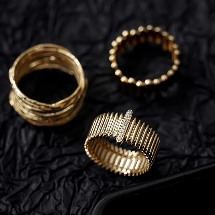 Organ Pattern Wholesale Jewelry Casual Retro Organ Copper Zircon Rings