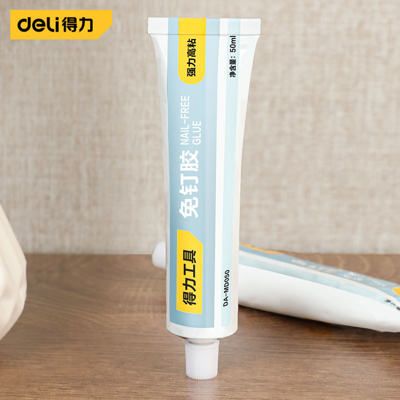 得力工具免钉胶强力胶免打孔玻璃胶高粘度粘墙面多功能防霉防潮胶