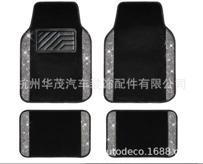 Foreign trade car diamond three-dimensional Universal Foot Pad - 67434334-white-diamond
