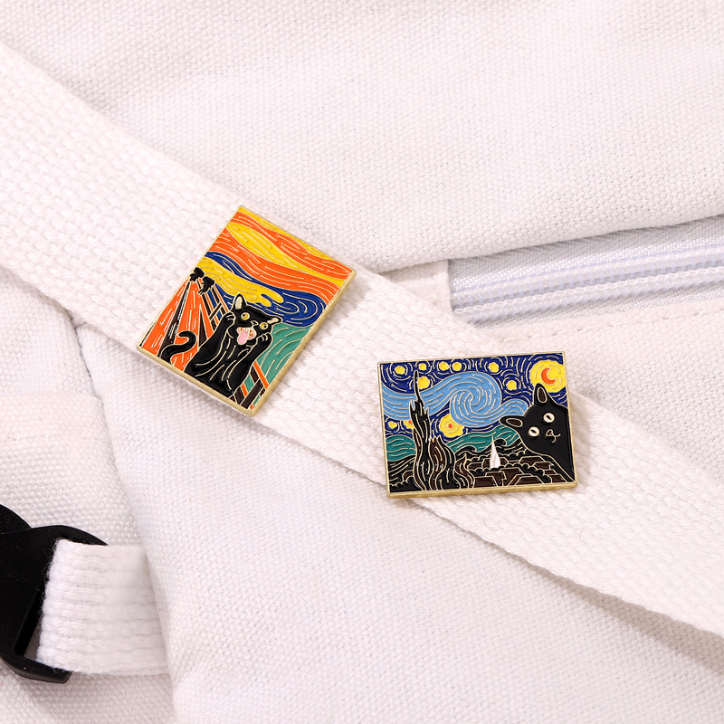 12g Weight Brooches Classification Daily, Street Occasion Alloy Material Animal, Oil Painting Pattern Unisex Gender Stoving Varnish Design Cute Style Cute Pin Animal Oil Painting Alloy Stoving Varnish Unisex Brooches 7