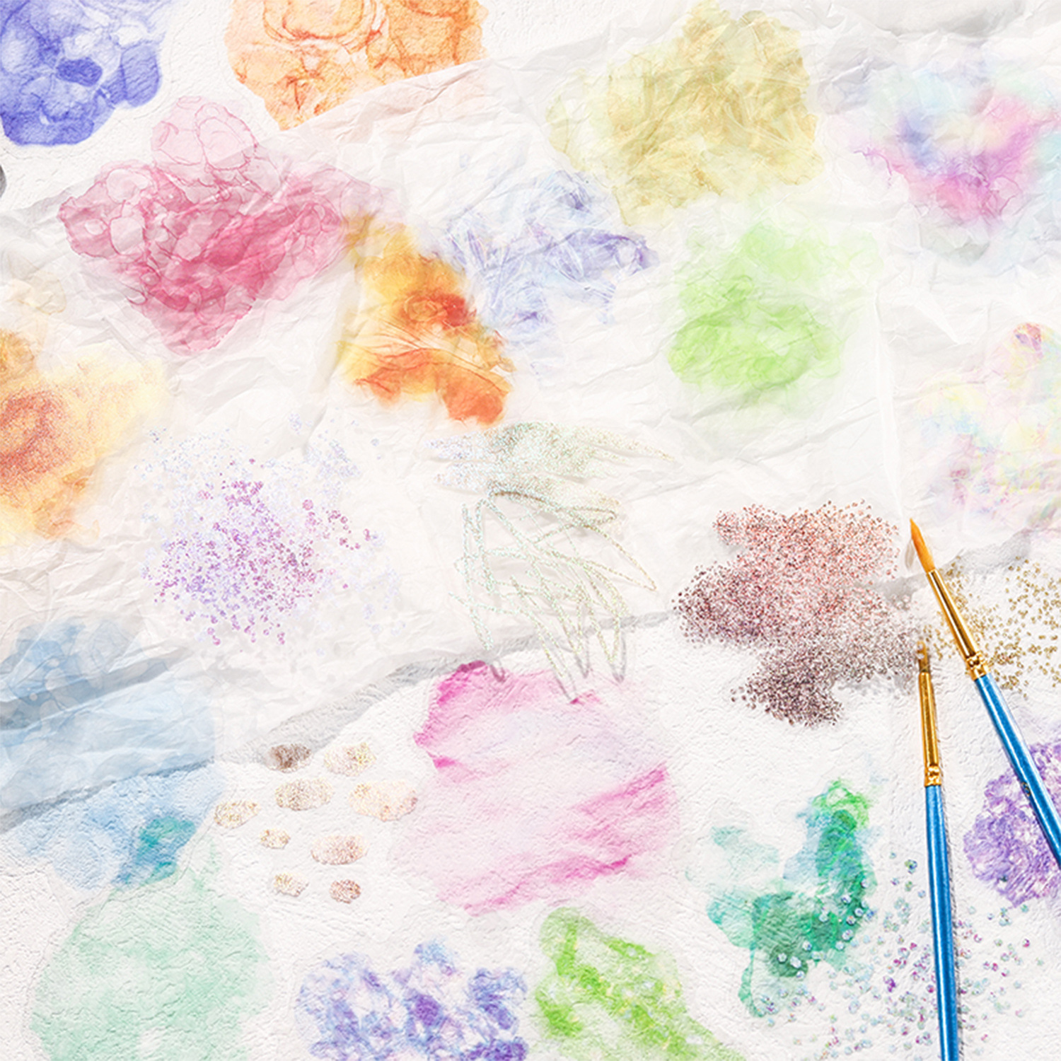 Hermoso día Acuarela mancha bronceado pegatinas teñidas con coloridas pegatinas de material de cuenta manual de la serie romántica