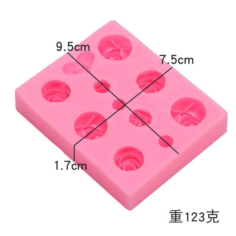 Tridimensional Rosa amor pequeña flor hornear fondant molde de silicona chocolate arcilla epoxi Decoración Accesorios en stock