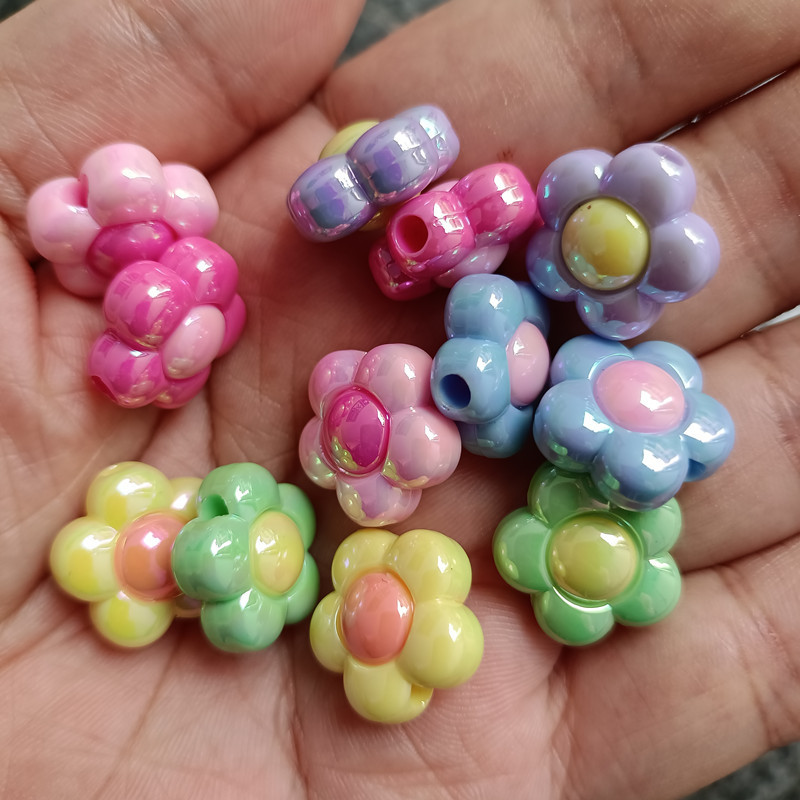 16mm個性メッキUV 2色梅珠DIY手作りビーズ|undefined