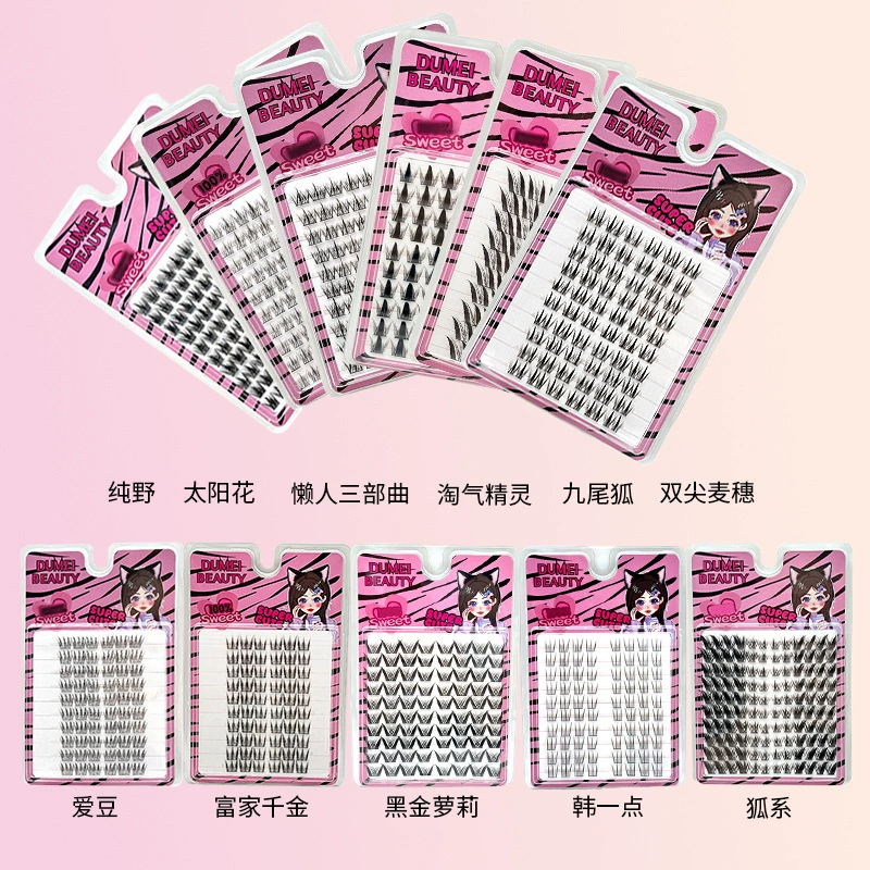 Mixed False Eyelash Clusters, Large-Capacity Multi-Style Kit, Cluster Packs 4–15 mm