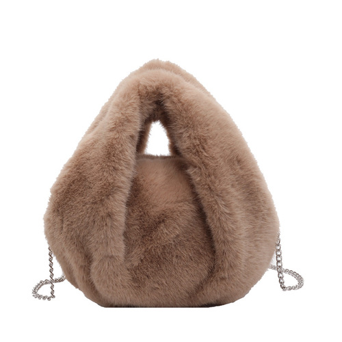 Cross-border super popular furry women's commuter crossbody bag 2024 new autumn and winter niche versatile plush handbag