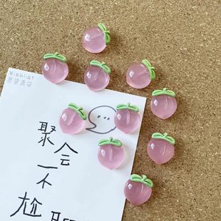 J8 Wall I-Shaped Nail Crystal Big Head Creative 10 Cork Felt Pushpin Cute Picture Pin Translucent Peach Decoration G3