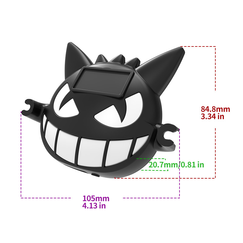 Cross-border car decorative light Halloween solar-powered wireless evil demon eye LED warning ambient light dynamic