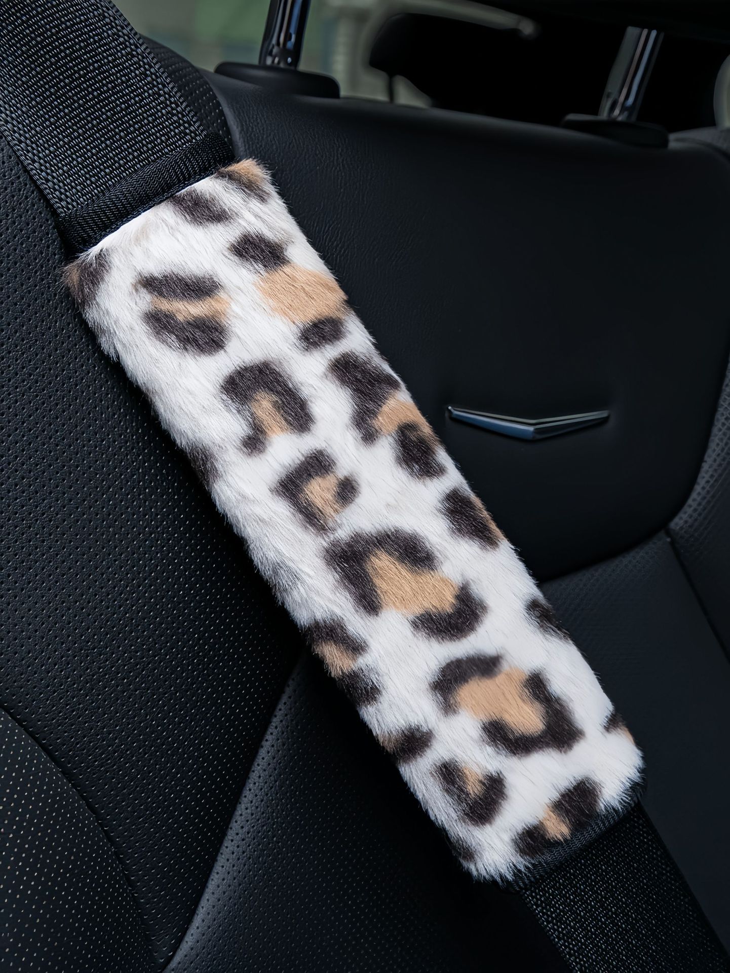 Cross-Border Amazon Hot-Selling Car Leopard Print Shoulder and Neck Protector Seatbelt Decoration Winter Warm Cover