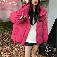 2-300斤胖mm大码女装冬季新款外穿加厚保暖棉服宽松百搭棉衣外套