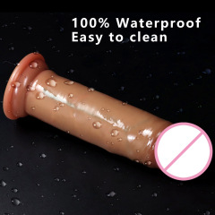 液態硅膠可擼包皮手動柔軟仿真陽具假陰莖女用自慰器成人用品器具