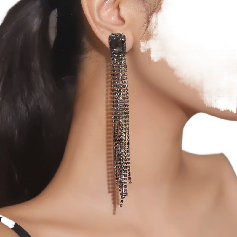 Серьги с rhinestones, для import, European style