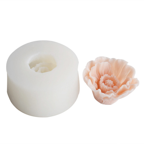 diy chrysanthemum carnation peony lotus valentine rose scented candle plaster handmade silicone mold
