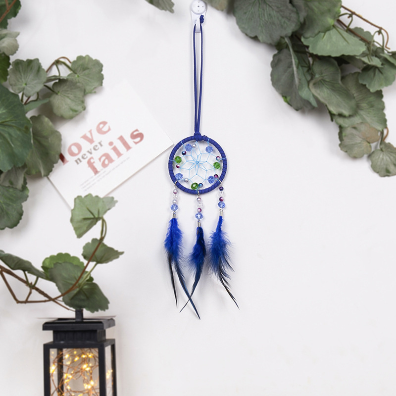 Direct Manufacturer Sales Car Accessory Indian Style Creative Blue Dreamcatcher Home Decor Pendant Dreamcatcher