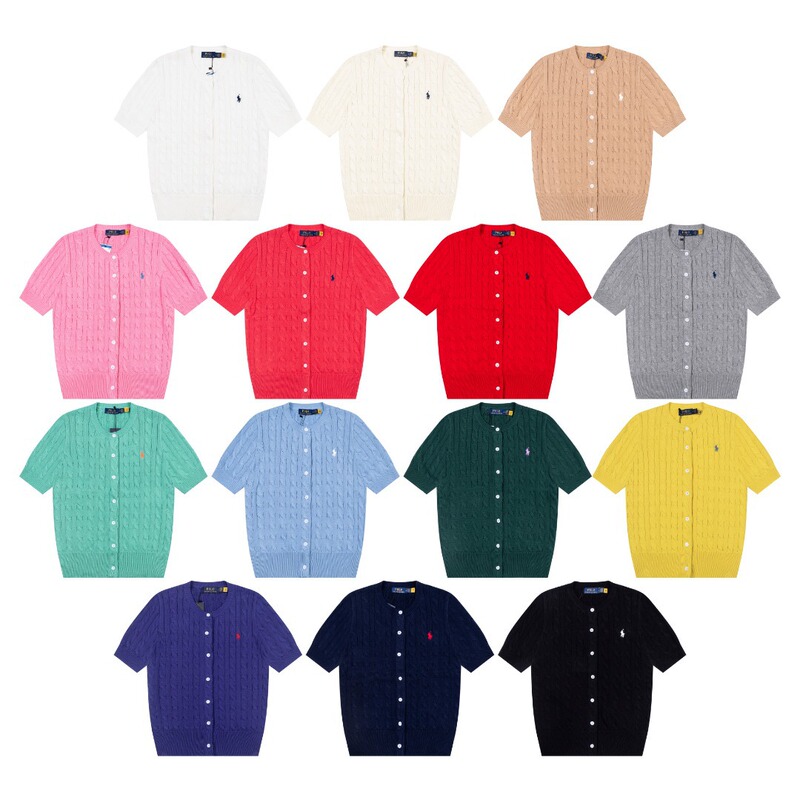 26 Autumn and Summer Rl Ralph Lauren Logo Embroidered Polo Short-Sleeve Knit Sweater Simple T-Shirt Top 26 Autumn and Summer Rl Ralph Lauren Logo Embroidered Polo Short-Sleeve Knit Sweater Simple T-Shirt Top
