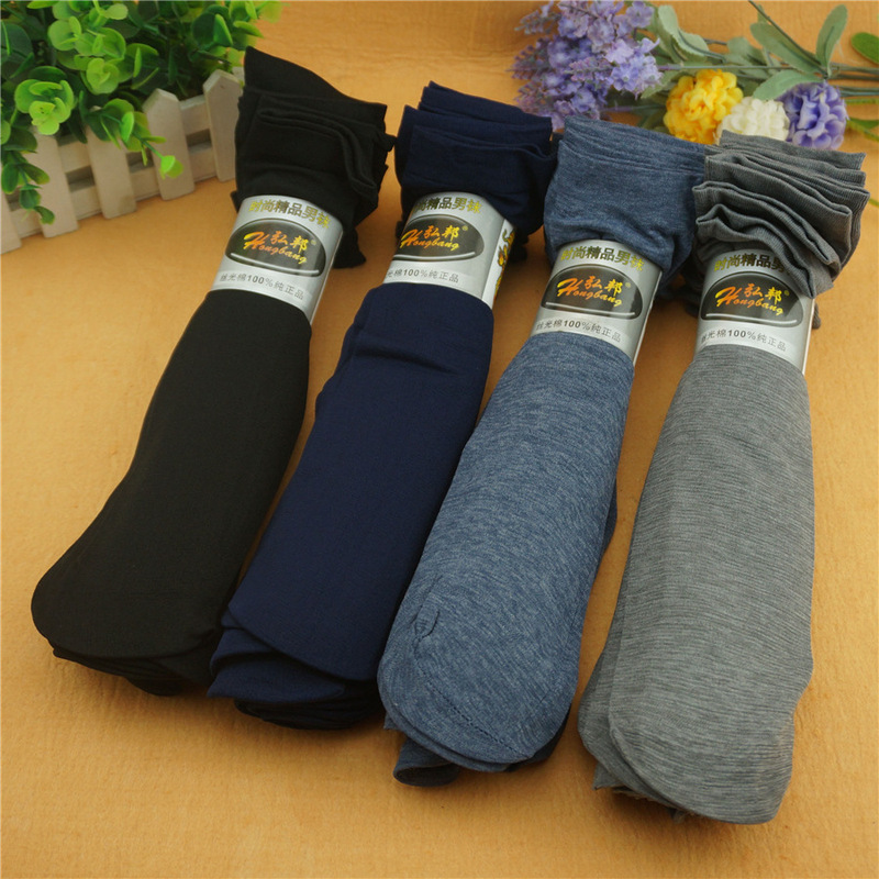 Hongbang no heel men's stockings wholesale men's stockings stall supply