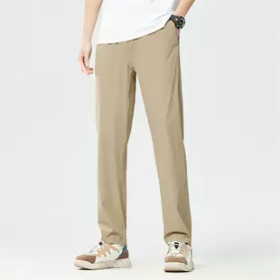 LULU同款户外冰丝速干裤男运动休闲大码冰丝高弹透气直筒宽松长裤