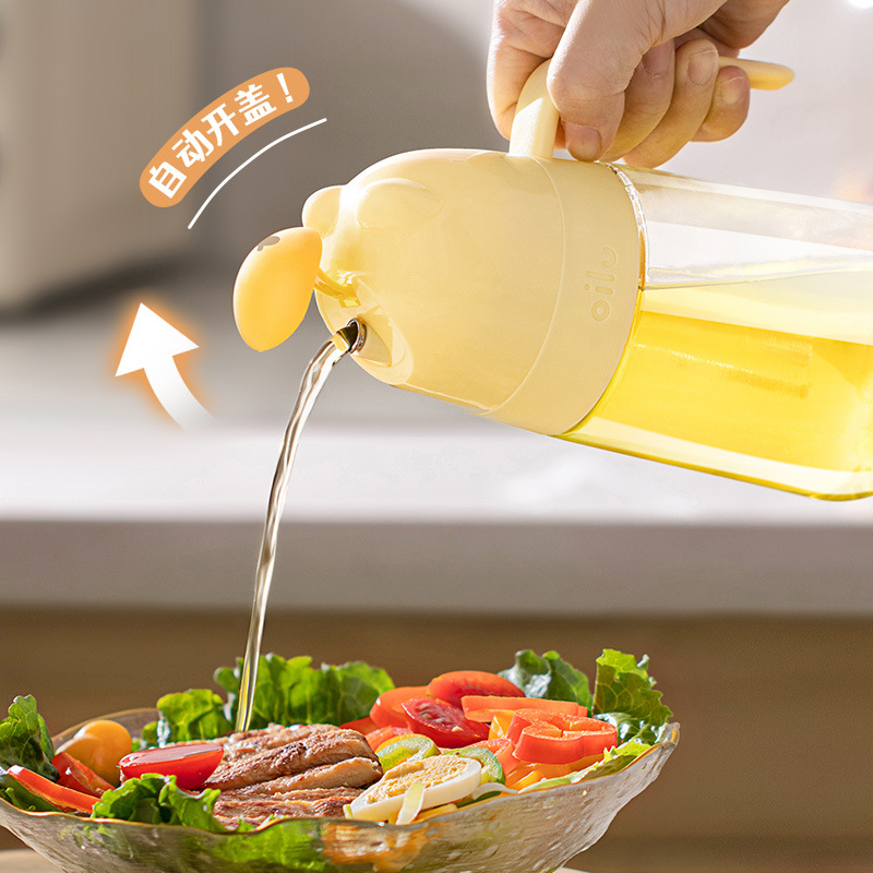 Home cute automatic foldable capacious hermetic oil dispenser