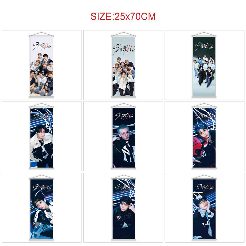 Stray Kids Merchandise Wall Art, Headboard and Living Room Background Cloth Painting, Poster Scroll Painting Wall Art 25X70Cm Stray Kids Merchandise Wall Art, Headboard and Living Room Background Cloth Painting, Poster Scroll Painting Wall Art 25X70Cm