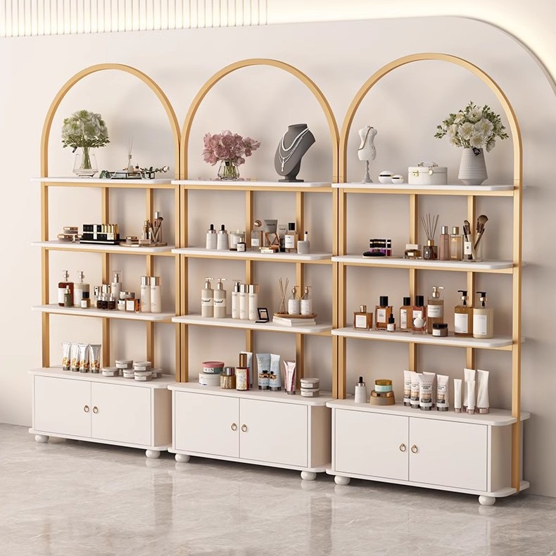 产品展示柜化妆品护肤品美容院柜子陈列置物架样品美甲货架展示架