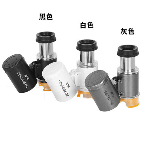 60x portable magnifying glass with heating and cooling 3 LED lights fluorescent silver dollar antique textile printing stamp coin identification microscope