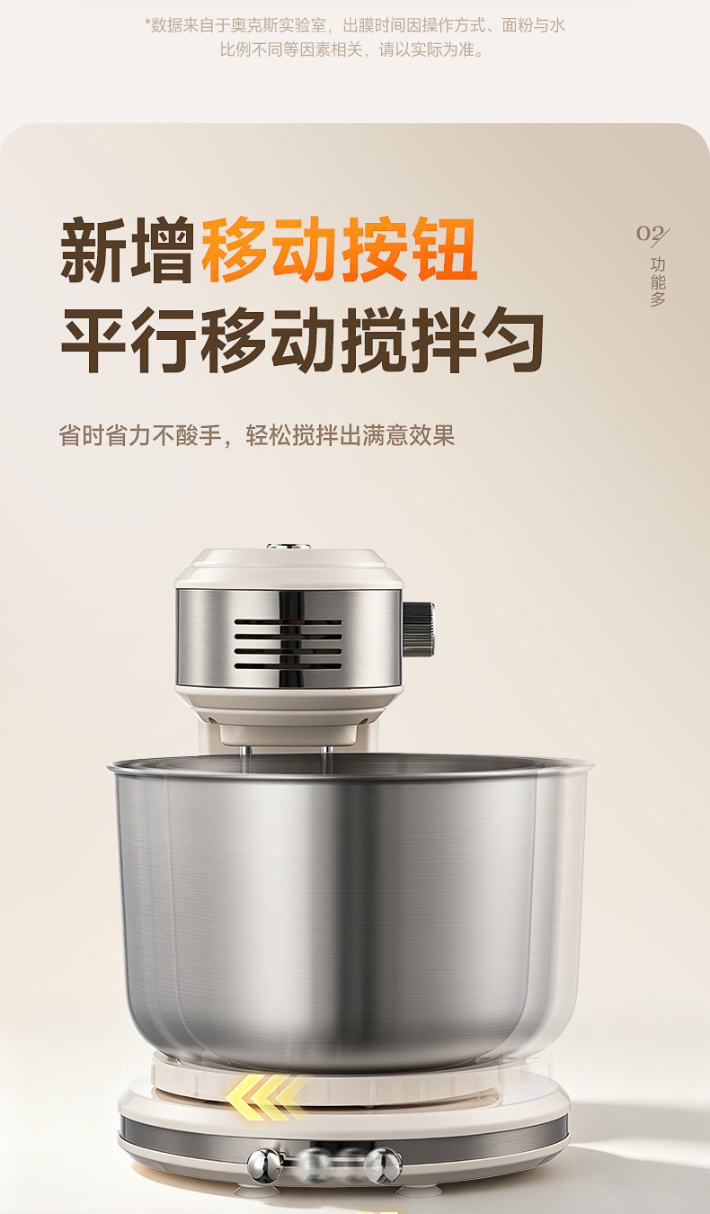 AUX Multifunctional Compact Capacity Kitchen Chef Machine 3.5L Household Countertop Dough Mixer Baking Mixer