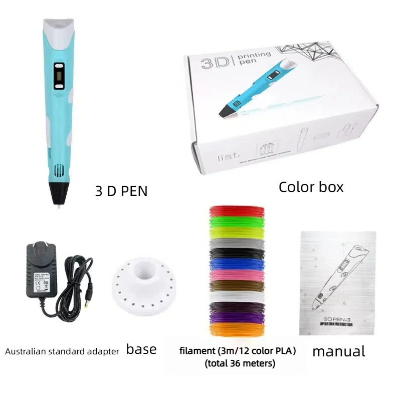 3D-ручка Shanda для печати DIY, USB-питание, наборы разноцветной нити (подарок)