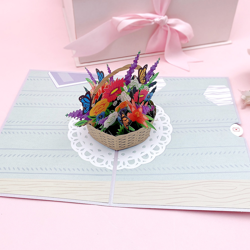 Lady Flower Paper Party Festival Card display picture 2