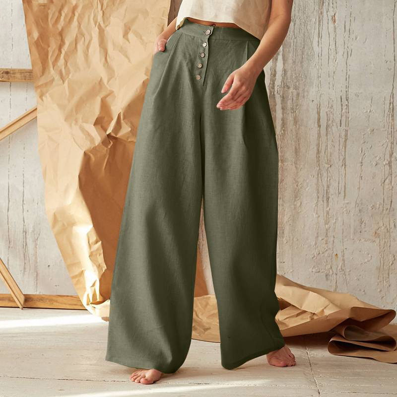 Women's Daily Casual Solid Color Full Length Wide Leg Pants display picture 3