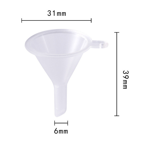 Mini plastic small funnel transparent triangle funnel cosmetics perfume eyeliner essential oil dispensing tool factory