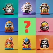 海贼王动漫达摩蛋Q版潮玩路飞索隆GK手办公仔PVC车载摆件装饰礼物