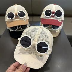 子供の帽子の夏のアヒルの舌の帽子のネットの男の子の女の子の赤ちゃんはサングラスの野球の帽子の韓国版の日よけの帽子の日よけの赤ちゃんを持ちます。