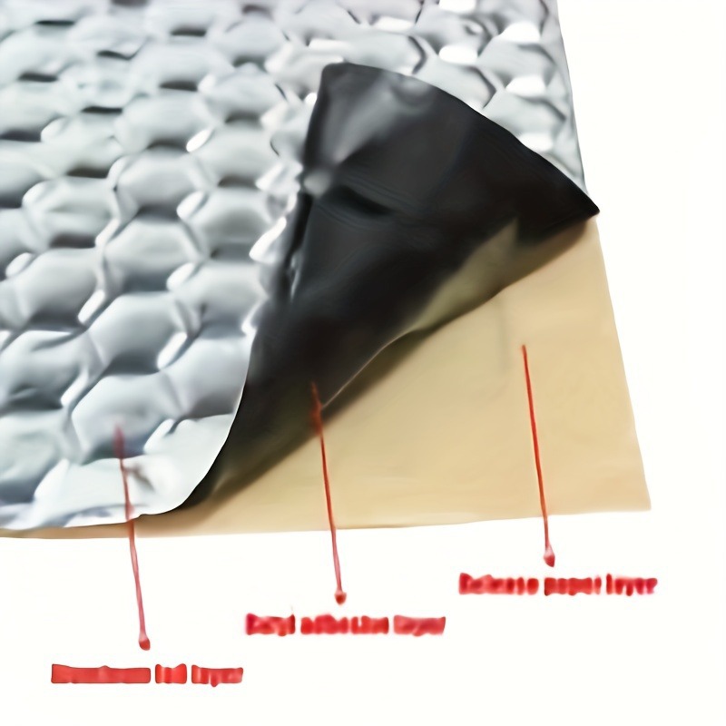Wholesale Custom Single-Sided Aluminum Foil Car Soundproofing and Noise-Reducing Insulation Film for Roof, Factory, Water Pipes, and Bubbles