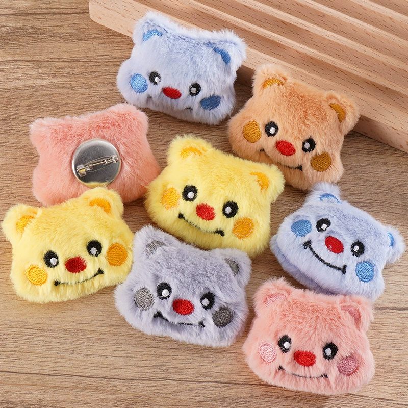 Симпатичные мультипликационные плюшевые сливочное масло кудрявые рюкзаки медвежонка брошь аксессуары сумка для девочек сердце костюм для волос маленькая аксессуар