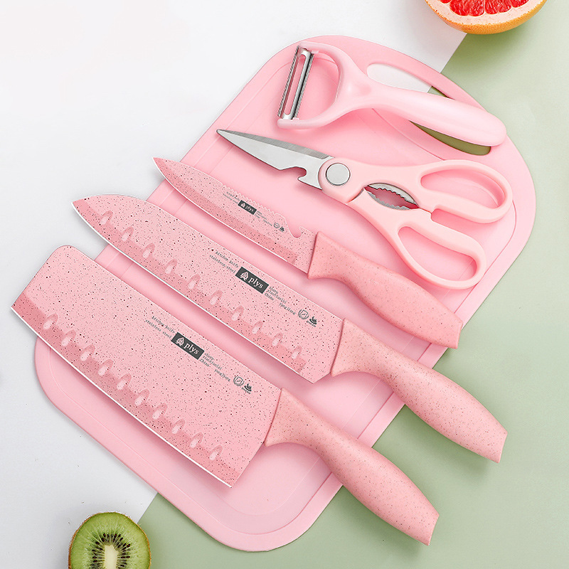 Cuchillo de cocina, conjunto de utensilios de cocina, herramientas de alimentación infantil, cuchillo de corte de verduras doméstico, conjunto completo de tabla de corte 2 en 1