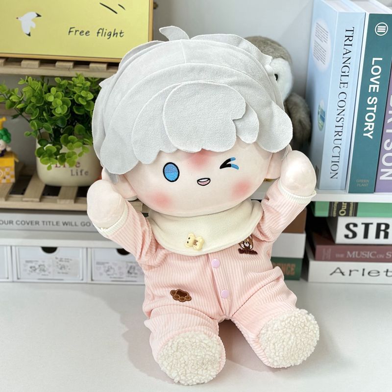 40CM  코트 곰 펌핑 우유 빛 사랑 감사 40CM 면 인형 변화 앉아 자세 등반 옷