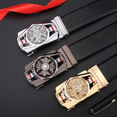 Men's Business Casual Automatic Buckle Racing Rotating Belt Waist Belt Pant Belt Gift Manufacturer Wholesale