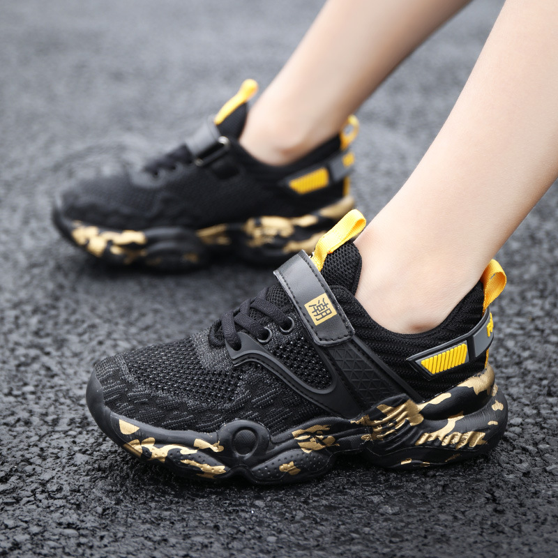 Zapatos de baloncesto transfronterizos para niños de doble malla de tela baja para niños al aire libre zapatos de running casuales transpirables