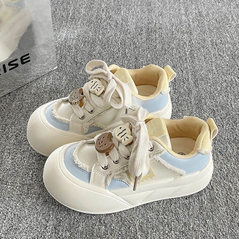 Popular Thick-Soled White Sneakers for Women, 2026 Spring/Summer New Style, Niche Affordable Versatile Shoes, Bread Shoes Popular Thick-Soled White Sneakers for Women, 2026 Spring/Summer New Style, Niche Affordable Versatile Shoes, Bread Shoes