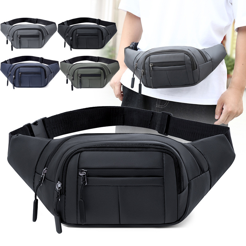 Wholesale men's chest bag, Korean style trendy travel outdoor small backpack, casual sports shoulder bag, men's crossbody phone bag