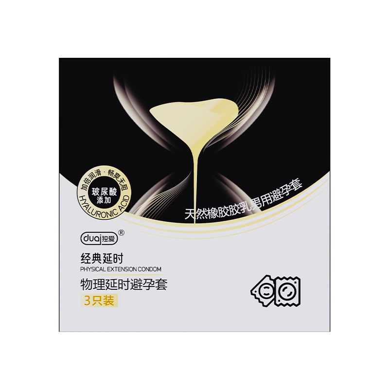 Duai Hyaluronic Acid Classic Physics Delay Condom 3 Pack