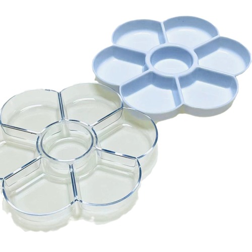 Floral-shaped imitation porcelain color palette large and thick children's watercolor acrylic paint watercolor mixing plate for art students specialized