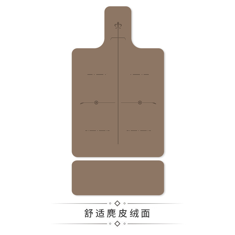 跨境麂皮绒印花普拉提核心床垫橡胶器械体位保护垫纯色瑜伽垫尾垫|undefined