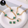 不锈四件套外贸十字花戒指